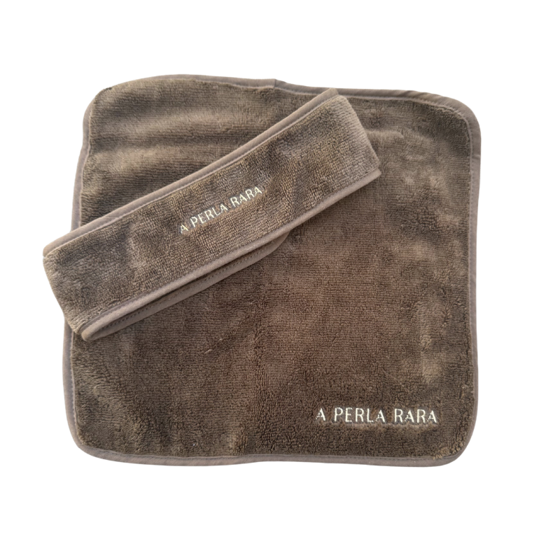 Bandeau de soin + serviette visage A Perla Rara
